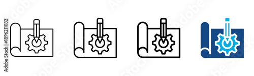 Prototype Icon Different Style Outline Collection Set Vector illustration
