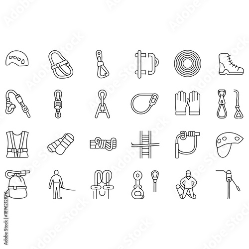 Industrial Climbing Safety Vector Icons.ai