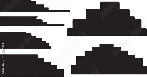 Pixelated black clouds on a white background illustration design