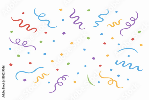 Colorful Streamers and Dots