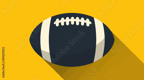American Football Ball Icon Vector Flat Design
