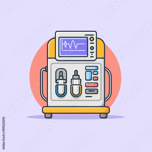 Medical Ventilator Machine Icon