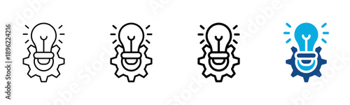 Innovation Icon Different Style Outline Collection Set Vector Illustration
