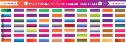 Metallic gradient foil background. most popular gradient. Gold, Pink gold, Silver and Holographic metal vector template