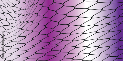 Abstract background with a gradient purple and white fishnet pattern
