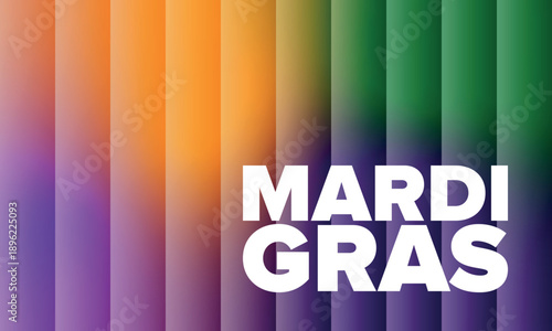 Mardi Gras Carnival in New Orleans. Fat Tuesday. Traditional holiday, celebration annual. Folk festival, costume masquerade, fun party. Carnival mask. Poster, card, banner and background. Vector