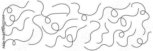 Minimalist abstract decorative swirl line divider. Simple curved line forming an elegant swirl, suitable for decorative dividers, design accents, calligraphy elements, or minimalist graphic concepts.