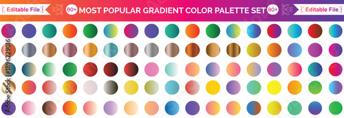 Metal and Color Gradient Collection of Swatches