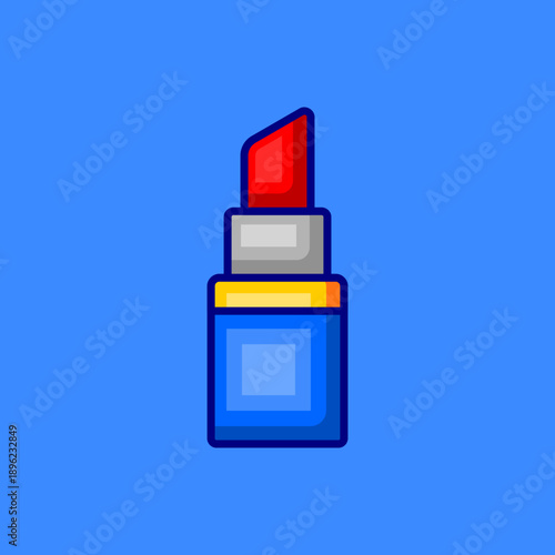 Lipstick Vector Icon Illustration On Isolated Background.