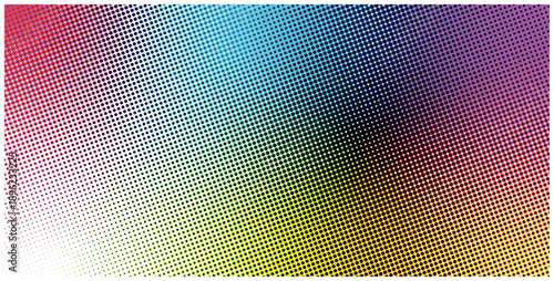 Halftone gradient background with vibrant colors transitioning from green to yellow