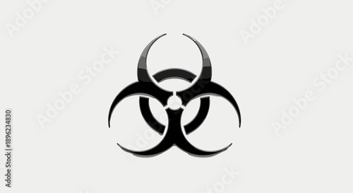 Biohazard Symbol Black Isolated.