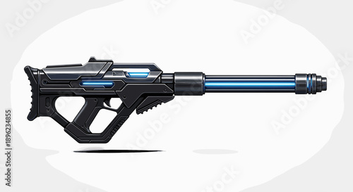 Black and blue scifi blaster.