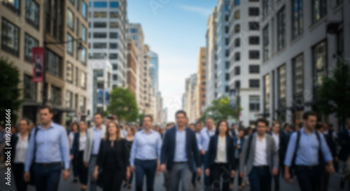 Wallpaper Mural Abstract blurred professionals in modern business setting Torontodigital.ca