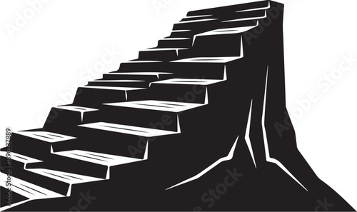 Stairway to Success Leading Up to Achievement and Progress