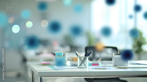 executive. Abstract workspace with blurred office elements, suggesting productivity and organization. pitch deck slides, case study pages, designed for brand storytelling and e-commerce strategy.