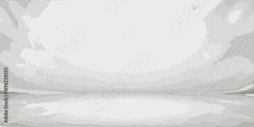 A minimalist gray interior with a softly lit empty stage like space