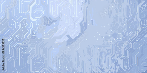 Abstract blue background depicting a complex network of circuit board traces