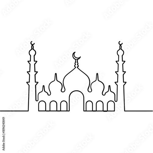 Silhouette of a person in traditional clothing walking forward