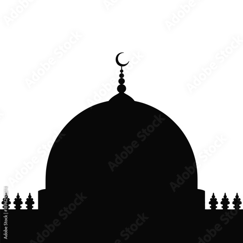 Black and white illustration of a sheep standing in profile