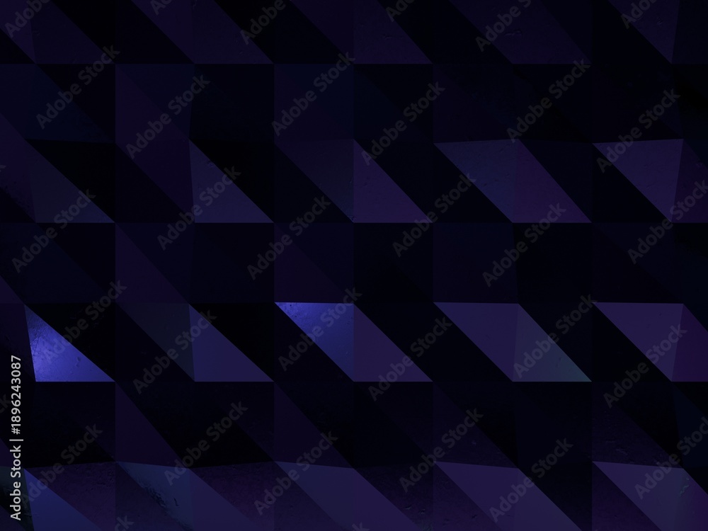 Obraz premium Dark blue abstract geometric pattern with textured triangular shapes