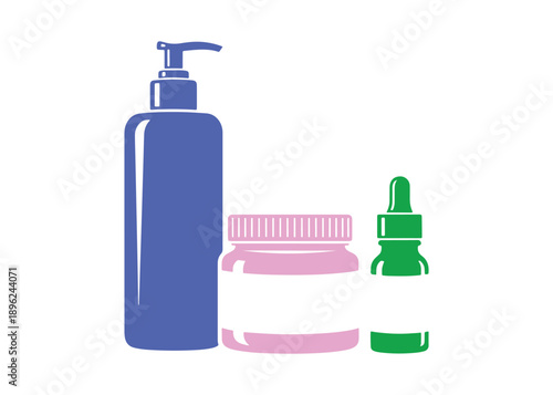 A simple graphic illustration of a vibrant bottle. Great for themes related to beauty, wellness, or containers. The clean and minimalist design boosts visual appeal.

