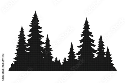 Pine Tree Forest Silhouette Nature Landscape