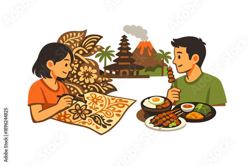 Discovering Traditional Indonesian Batik Art and Culinary Delights Together