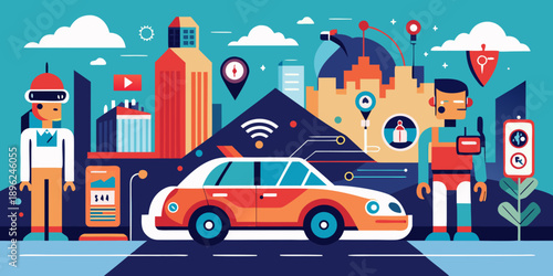 autonomes driving concept
