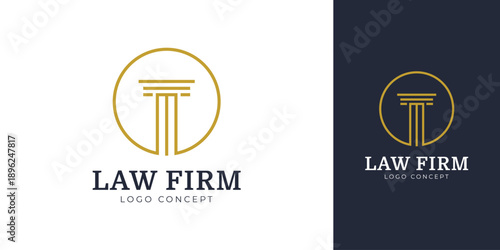 Law Firm Logo with Creative Concept Idea Vector Design