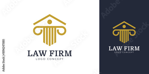 Law Firm Logo with Creative Concept Idea Vector Design