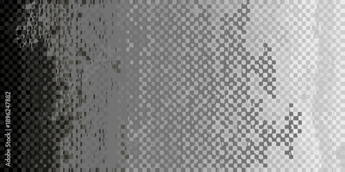 Gradient background with halftone dots transitioning from black to white