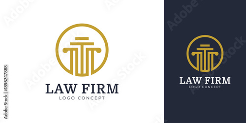 Law Firm Logo with Creative Concept Idea Vector Design