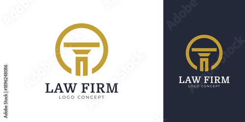 Law Firm Logo with Creative Concept Idea Vector Design