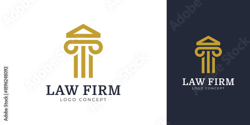 Law Firm Logo with Creative Concept Idea Vector Design