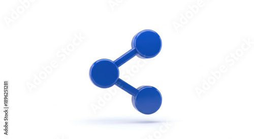 Blue Shared Link Icon Concept