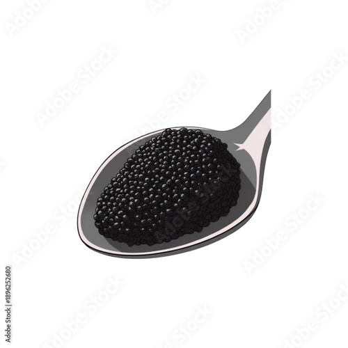 black caviar isolated on white background