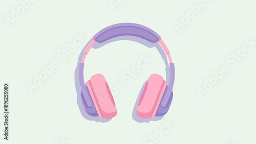 Cute Pink and Purple Headphones for Music Listening and Entertainment
