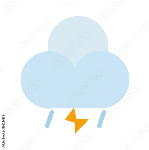 cloud computing concept. cloud raining icon vector illustration weather 