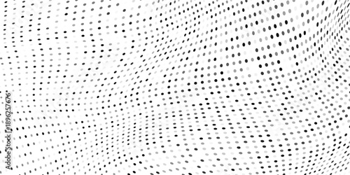 Wallpaper Mural Modern black and white shadow halftones retro pop art funky urban colorful comic book. Dotted halftone gradient texture. Vanishing polka dot background art simple abstract Torontodigital.ca