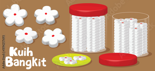 Kuih Bangkit is a traditional Southeast Asian cookie, especially popular in Singapore and Malaysia during Chinese New Year. 