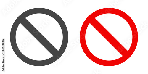 red circle sign for prohibition, stop, danger. stop sign	