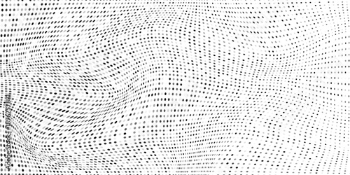 Wallpaper Mural Modern black and white shadow halftones retro pop art funky urban colorful comic book. Dotted halftone gradient texture. Vanishing polka dot background art Torontodigital.ca