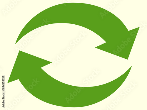 green recycling arrow. renewable ecological and natural icon element	