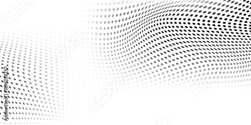 Wallpaper Mural Mesh art black and white shadow halftones retro pop art funky urban colorful comic book. Dotted halftone gradient texture. Vanishing polka dot background design Torontodigital.ca