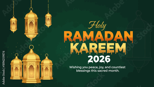 Celebrating Holy Ramadan Kareem 2026 with joy, peace, and lanterns in a serene sacred atmosphere