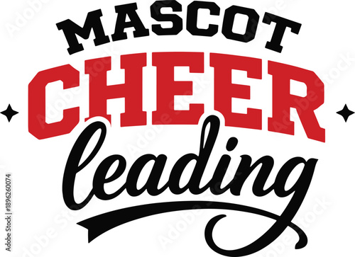 Mascot cheerleading team leads the crowd in energetic cheers and chants.