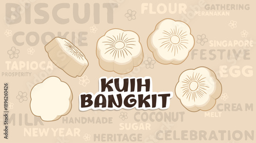 Kuih Bangkit is a traditional Southeast Asian cookie, especially popular in Singapore and Malaysia during Chinese New Year. 