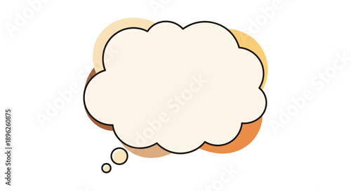 Thought Bubble Cloud Icon Illustration