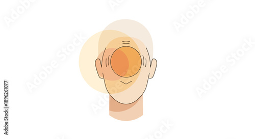 Human Head With Inner Focus Illustration