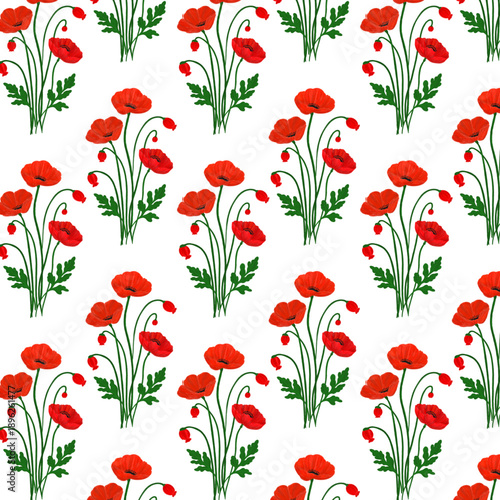 Poppy Bloom spring flowers for fabric and home decor